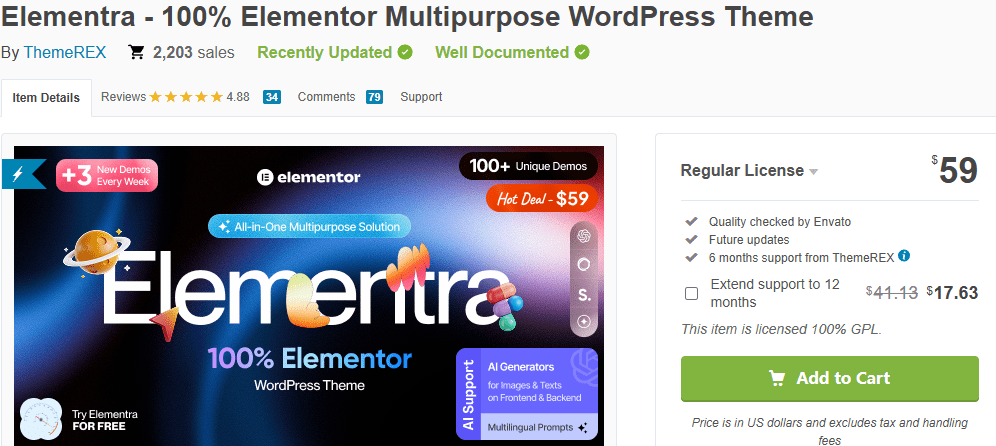 Elementra - Perfect for Elementor Users