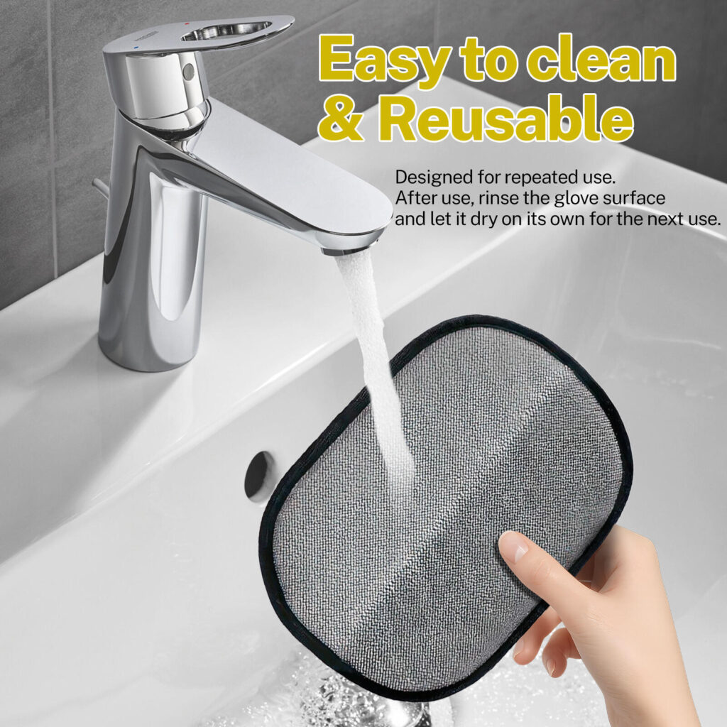 Design de Imagem Amazon para Luva Removedora de Pelos-A Imagem de Limpeza e Reutilização — Enfatizando a Durabilidade