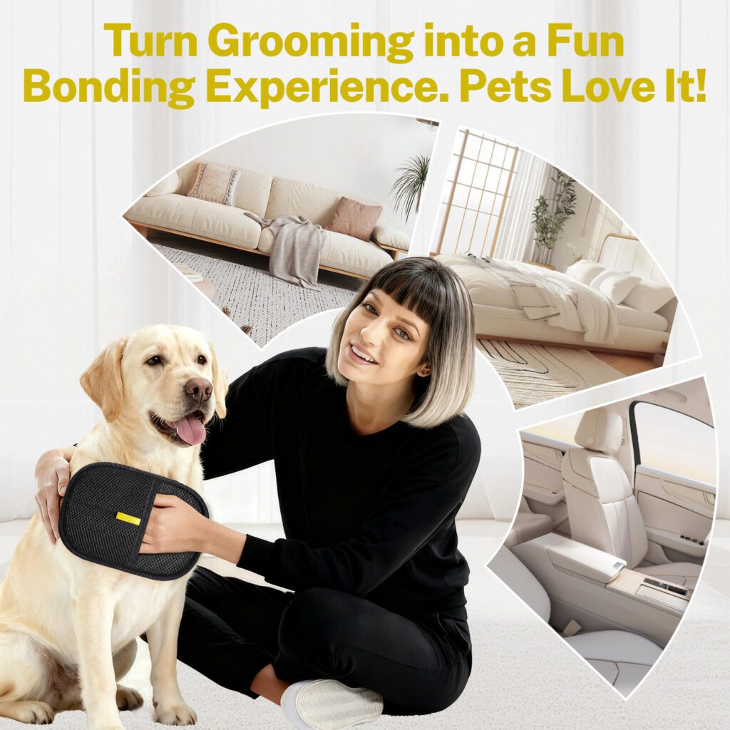 Design de Imagem Amazon para Luva Removedora de Pelos-A Imagem de Estilo de Vida e Emoção — Conectando-se com os Donos de Animais