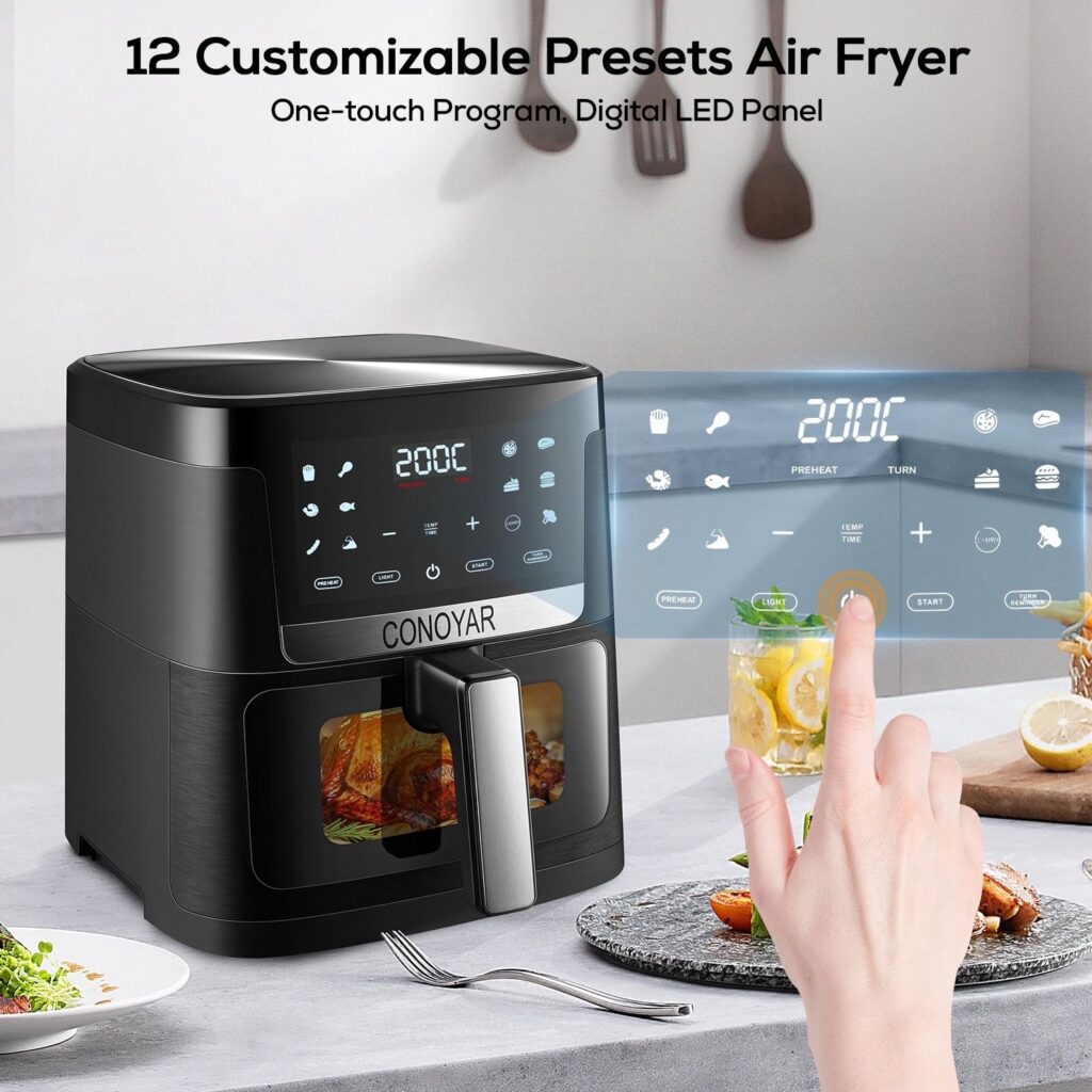 Design Amazon pour friteuse à air CONOYAR-Interaction intelligente : 12 programmes