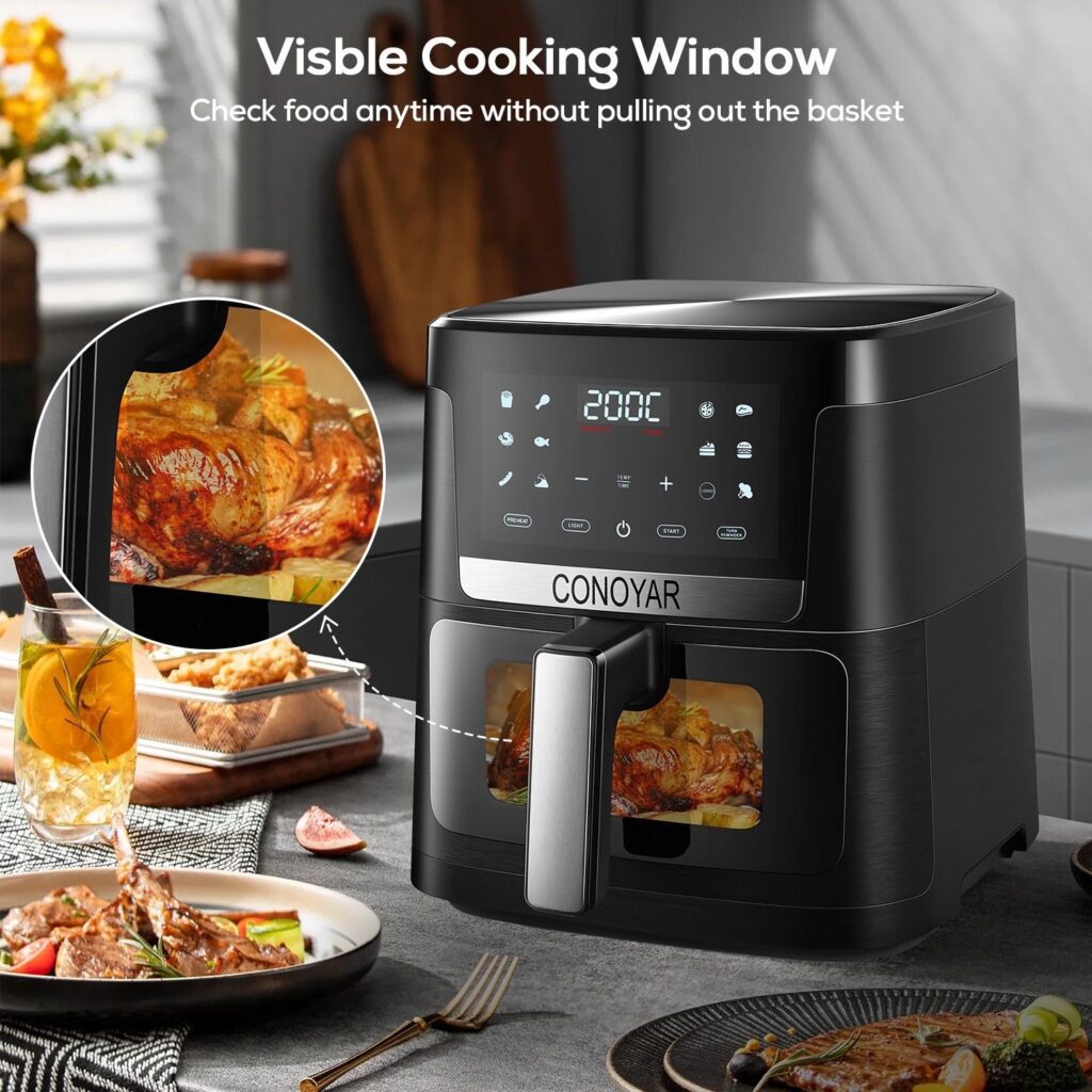 Design Amazon pour friteuse à air CONOYAR-Fenêtre de cuisson visible