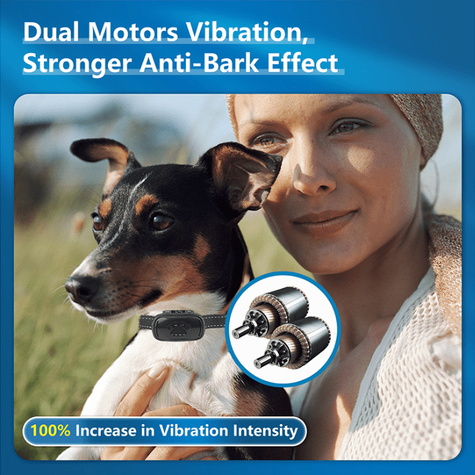 Diseño Imagen Principal Amazon Collares Inteligentes-Doble Motor de Vibración – Efecto Antiladrido Mejorado