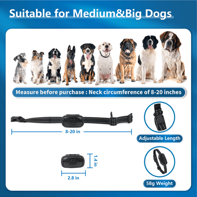 Design da Imagem Principal da Amazon para Coleiras Inteligentes-Adequado para Cães Médios e Grandes